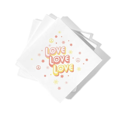 ForYourParty.Com Love Love Love Pink Lemonade Cocktail Napkins - Full Color