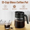 thumbnail image 5 of 12 Cup Coffee Pot Replacement for CFP101 CFP201 CFP301 CFN601 Coffee Maker with Brew-Through Lid Handle Coffee Pot, 5 of 5