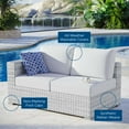 thumbnail image 3 of Modway Convene Outdoor Patio Left-Arm Loveseat in Light Gray White, 3 of 8