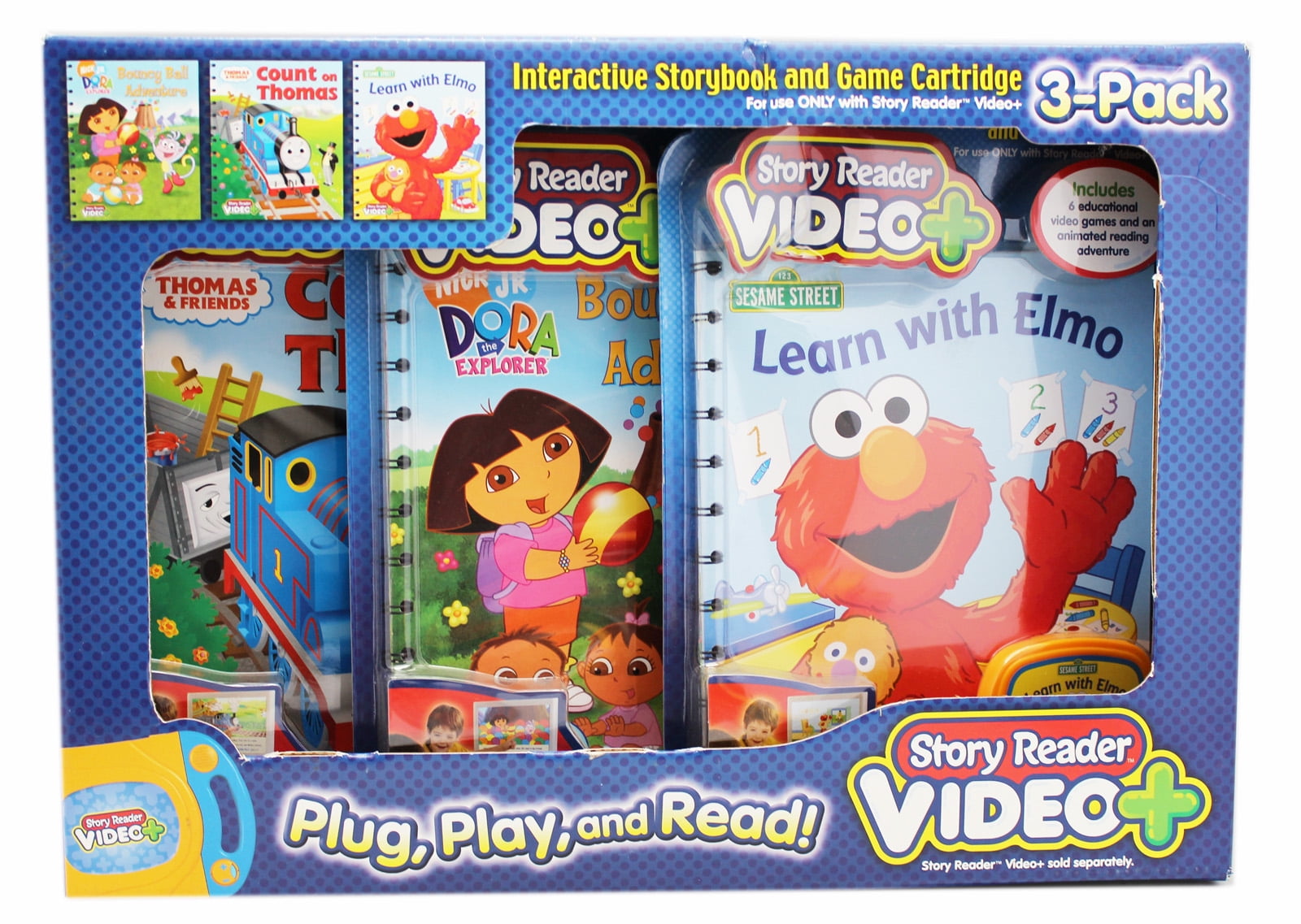 Story Reader Video + Three Pack Interactive Storybook and Cartridges