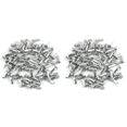 thumbnail image 1 of Pezones de bicicleta de metal para radios de 14 G y 2 mm, piezas de ciclismo de montaña, color plateado, 100 unidades, 1 of 2