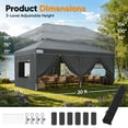 thumbnail image 2 of Quictent 10x20 FT Easy Pop Up Canopy Tent with Removable Sidewalls and Mesh Windows, Portable Outdoor Shelter for Vendor Booths, Parties, and Weddings, 2 of 8