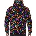 thumbnail image 7 of Kdxio Colorful Pumpkin Faces Print Mens Casual Hooded Collar Drawstring Hoodies Pullover Sweatshirts Casual Long Sleeve Shirts-3X-Large, 7 of 7