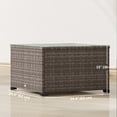 thumbnail image 3 of Outsunny 24.4" Patio Wicker Coffee Table, PE Rattan Side Tables, Black, 3 of 10