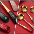thumbnail image 2 of 4 unids cucharas de acero inoxidable mezclando cucharas creativas café cucharas de frutas esposas, 2 of 5