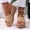 #0250-Khaki, variant on Women's Woven Toe Wedge Slide Sandals, Arch Support Slippers, Casual Spring Summer Footwear Gift