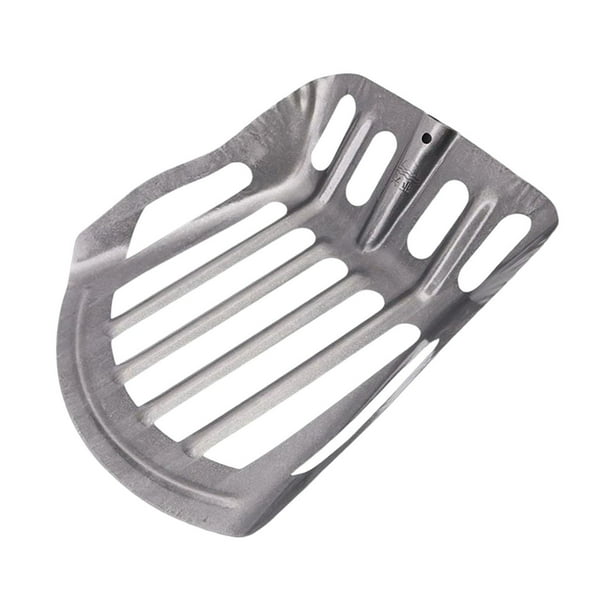 Palas de suelo con pantalla de filtro Palas huecas para maíz Agarre cómodo Práctico Acero inoxidable Versátil para dátiles en forma de reloj de arena Estilo C