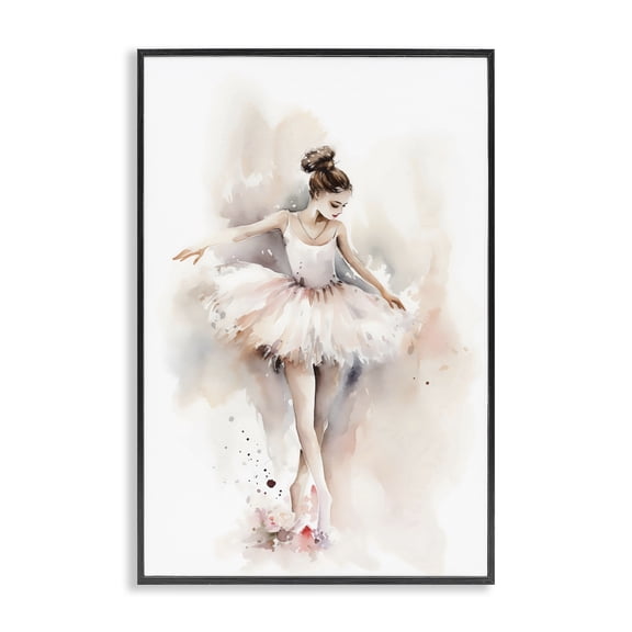 Stupell Industries Eclectic Watercolor Dancer Pose Black Framed Giclee Art, 12 x 18, by Creative Studio