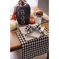 thumbnail image 5 of Design Imports Black And Cream Harelquin Print Table Runner 14X72 inch, 5 of 5