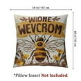 thumbnail image 4 of Welcome to Our Hive Funny Bumble Bee Throw Pillow Cover,Seasonal Spring Summer Home Living Room Decor Pillow Cover,Farmhouse Honey Bee Cushion Cover,Bee Lover Gifts,Girls Women Gifts, 4 of 7