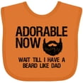 thumbnail image 3 of Inktastic Adorable Now...wait Till I Have a Beard Like Dad Boys Baby Bib, 3 of 4