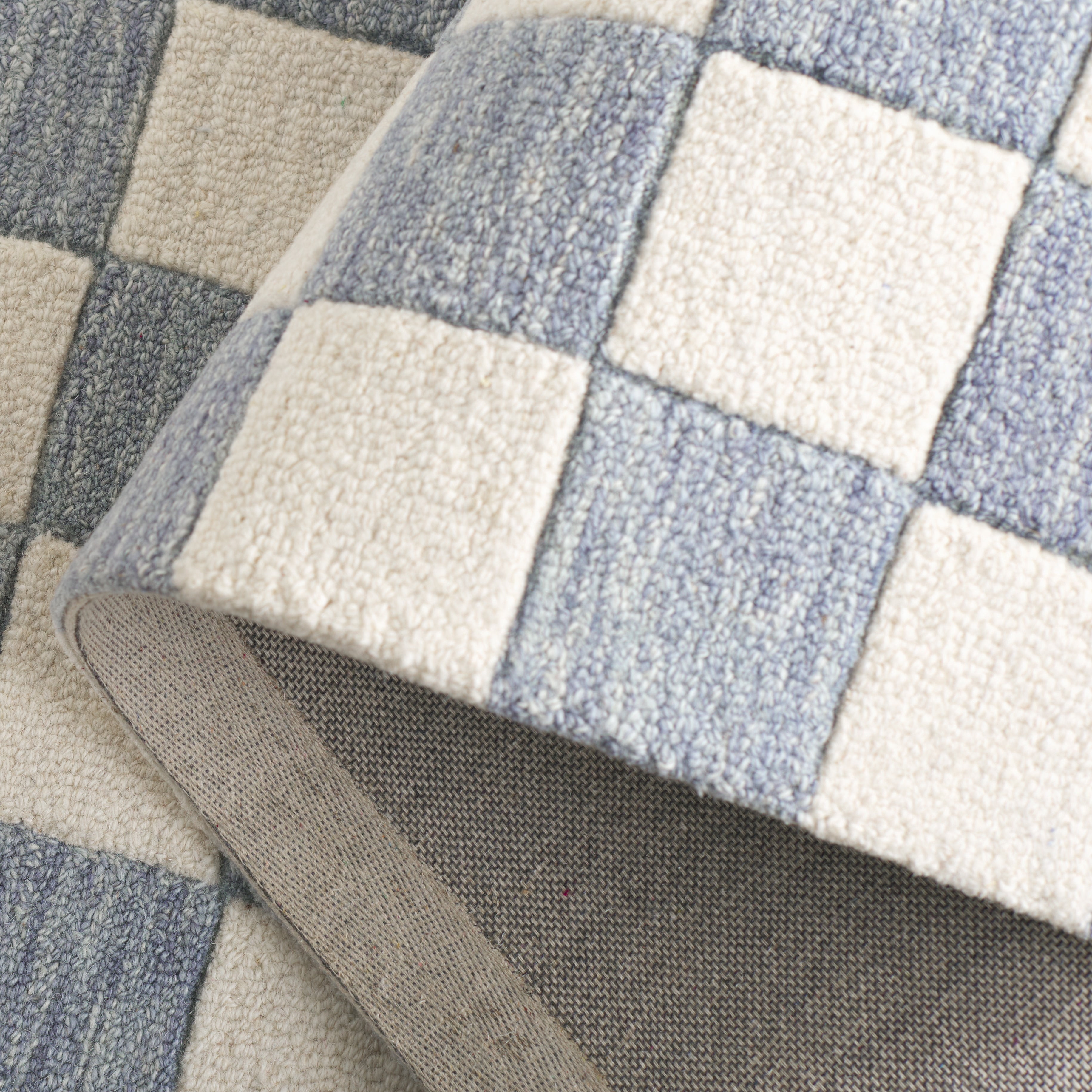 SAFAVIEH Martha Stewart Chelsea Checkered Area Rug, Light Blue/Ivory, 5' x 8'