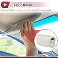 thumbnail image 7 of Unique Bargains Car Sunglasses Case Universal Car Visor Eyeglasses Holder Storage Box PU Leather Grey,White 21.5x12cm 1 Pcs, 7 of 7