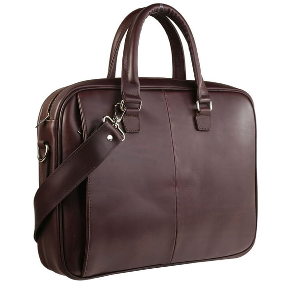 Lulumm Portafolio para Hombre en Piel Auténtica, Maletín Ejecutivo, Portafolio de Cuero con Llave, Hecho en México, Bolso de Hombro para Negocios, Oficina y Viajes, Tamaño Oficio 7449