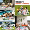 thumbnail image 3 of Summer Pink Flamingo Outdoor Rug 3x5 Ft, Non Slip Washable Area Rug, Beach Tropical Palm Leaves Patio Rugs Carpet Runner, Large Floor Mat for Indoor/Outdoor Deck Porch Camping, 3 of 8