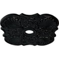 thumbnail image 3 of 29"OD x 3 5/8"ID x 1 3/8"P Flower Ceiling Medallion (Fits Canopies up to 6 1/4"), Hand-Painted Black Pearl, 3 of 6
