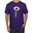 thumbnail image 1 of Wild Bobby Jesus Flower Script Inspirational/Christian Men Graphic Tee, Purple, 5X-Large, 1 of 6