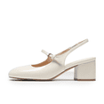 thumbnail image 3 of DREAM PAIRS Women's Mary Jane Low Chunky Heels Slingback Closed Square Toe Dress Shoes Wedding Party Work Office Pumps Shoes, 3 of 7