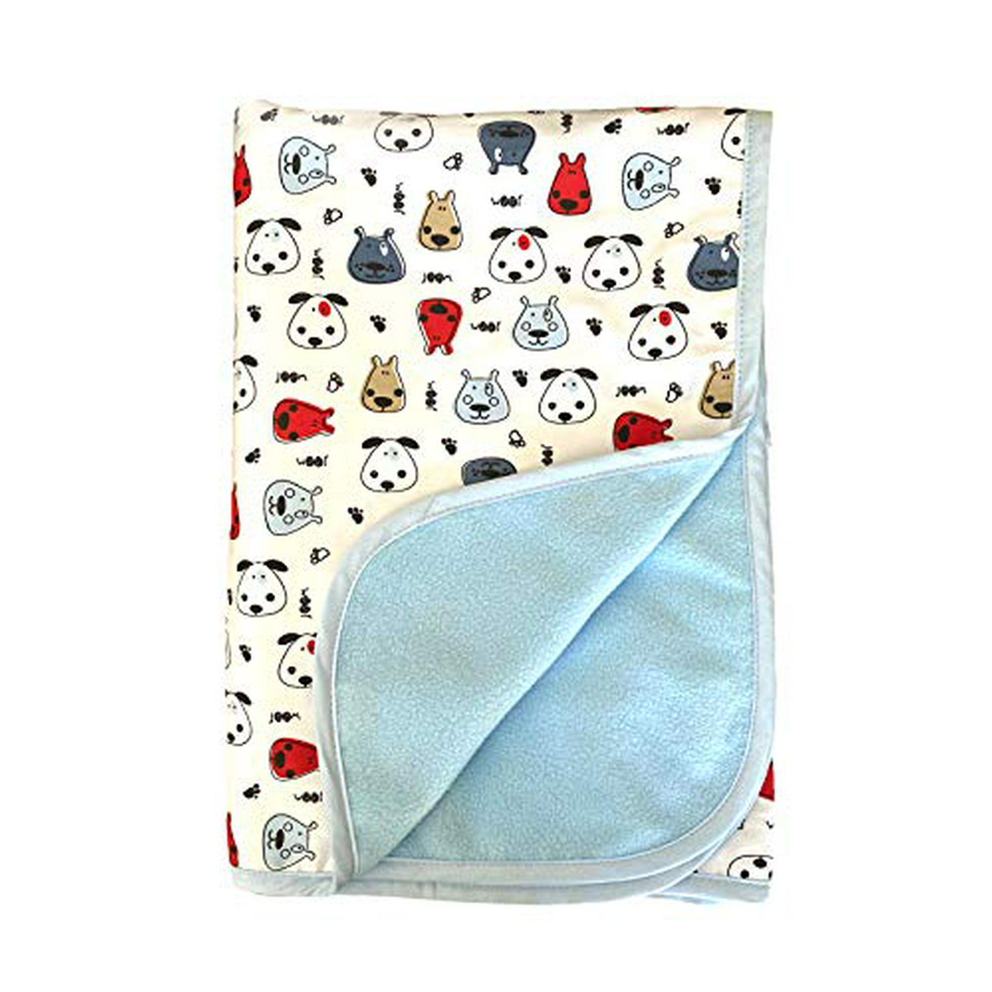 Effe Bebe Dizzy Doggie Cotton Fleece Baby Blanket Light Blue 30 X40 Other 30