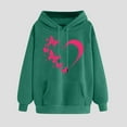 thumbnail image 2 of LOVZFMLL Sweatshirt for Women Classic Heart Print Long Sleeve Hooded Pullover Fall Clothes 2025 Women Fashion Comfort Plus Size Sweatshirt, 2 of 6