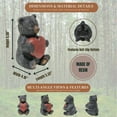thumbnail image 3 of Rustic Black Bear Figurine with Heart – Resin Wildlife Statue for Cabin, Lodge, or Home Décor – Collectible Woodland Animal Accent – Unique Gift for Bear Lovers and Nature-Inspired Homes, 3 of 11