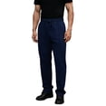 thumbnail image 2 of Dresfit Baggy Pants Men Wide Leg Sweatpants Straight Leg Drawstring Work Pant 2026 Summer Solid Open Bottom Lightweight Travel Sweat Pants Navy XL, 2 of 5