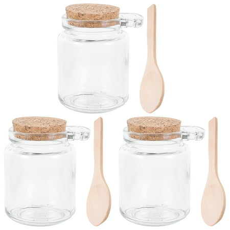 

HOMEMAXS 3 Sets Seasonings Jars Kitchen Condiment Serving Jars for Home (Transparent)