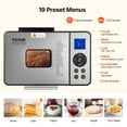 thumbnail image 3 of 2LB 19-in-1 Bread Maker Machine, Compact Automatic Dough Maker with Nonstick Pan, 3 Crust Colors, Yeast Dispenser, for Homemade Bread, Cake, Jam (White), 3 of 11