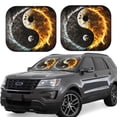 thumbnail image 2 of Uemuo Yin Yang Printed 2 PCS Car Windshield Sun Shade, Auto Sun Heat and UV Rays Blocker, Foldable Automotive Front Window Sunshade Protector, 2 of 7