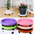 thumbnail image 1 of D-GROEE Plastic Plant Caddy with/without Easy Moving Caster Wheels Round Movable Planter Dolly Trolley Tray Pallet Outdoor Indoor Tree Flower Planter Stand Base, 1 of 6
