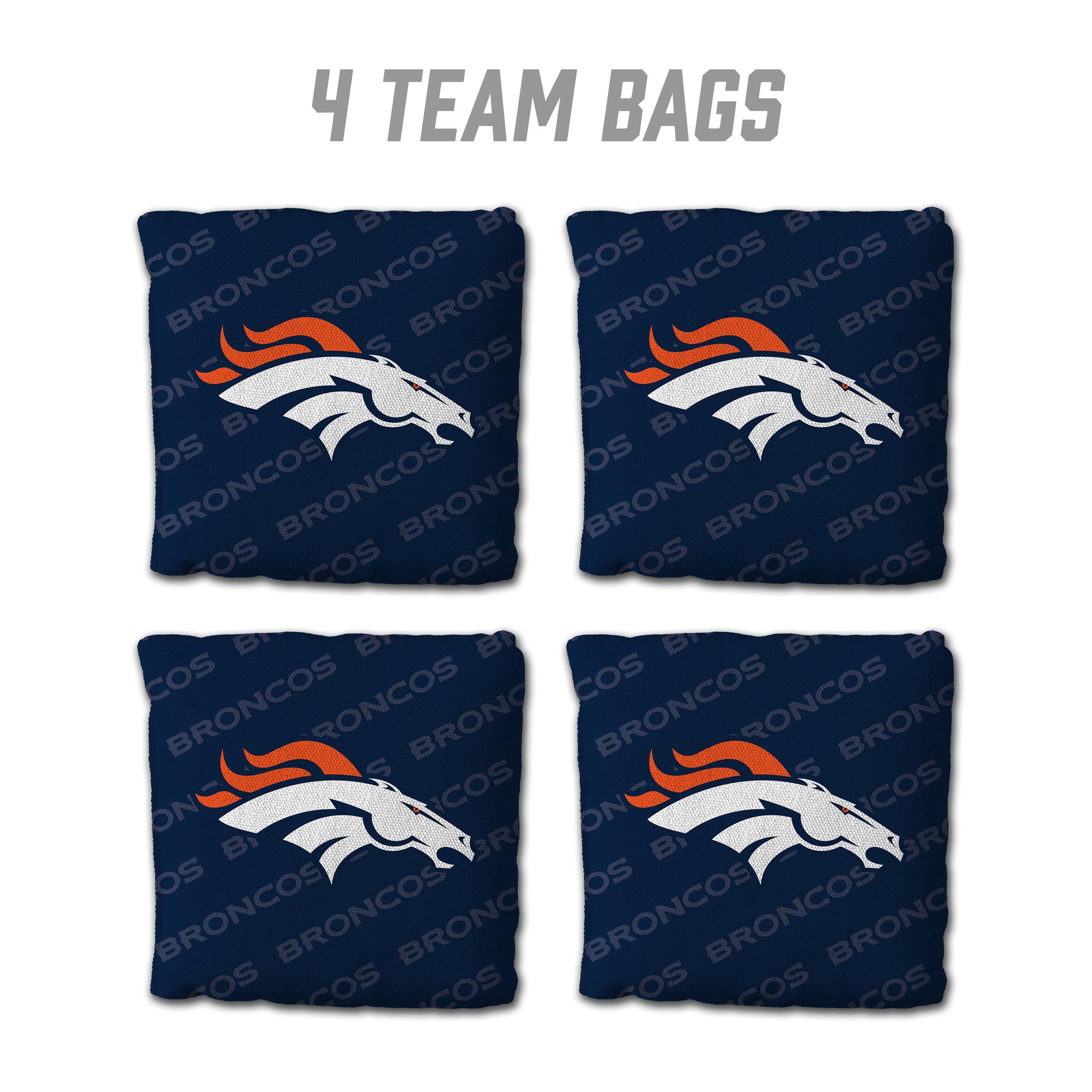 NFL Denver Broncos Cornhole Bags - 4PK - Blue