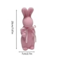 thumbnail image 2 of Junepar Easter Centerpiece 7.9" Easter Flocked Rabbit Figurine Colorful Flocked Bunny with Satin Bow Spring Decor for Easter Table Brunch & Celebration Centerpieces, 2 of 7