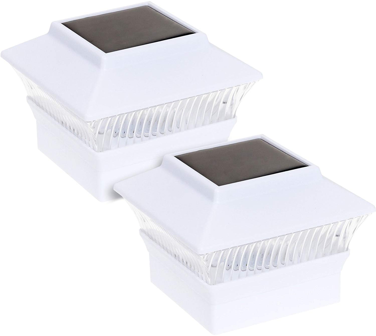 GreenLighting 2 Pack Standard 2 Fence Post Cap Solar Powered Outdoor