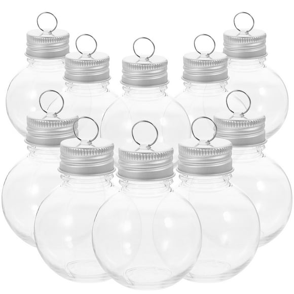 10 botellas transparentes prácticas, portátiles, vacías, para leche doméstica, accesorio para leche.