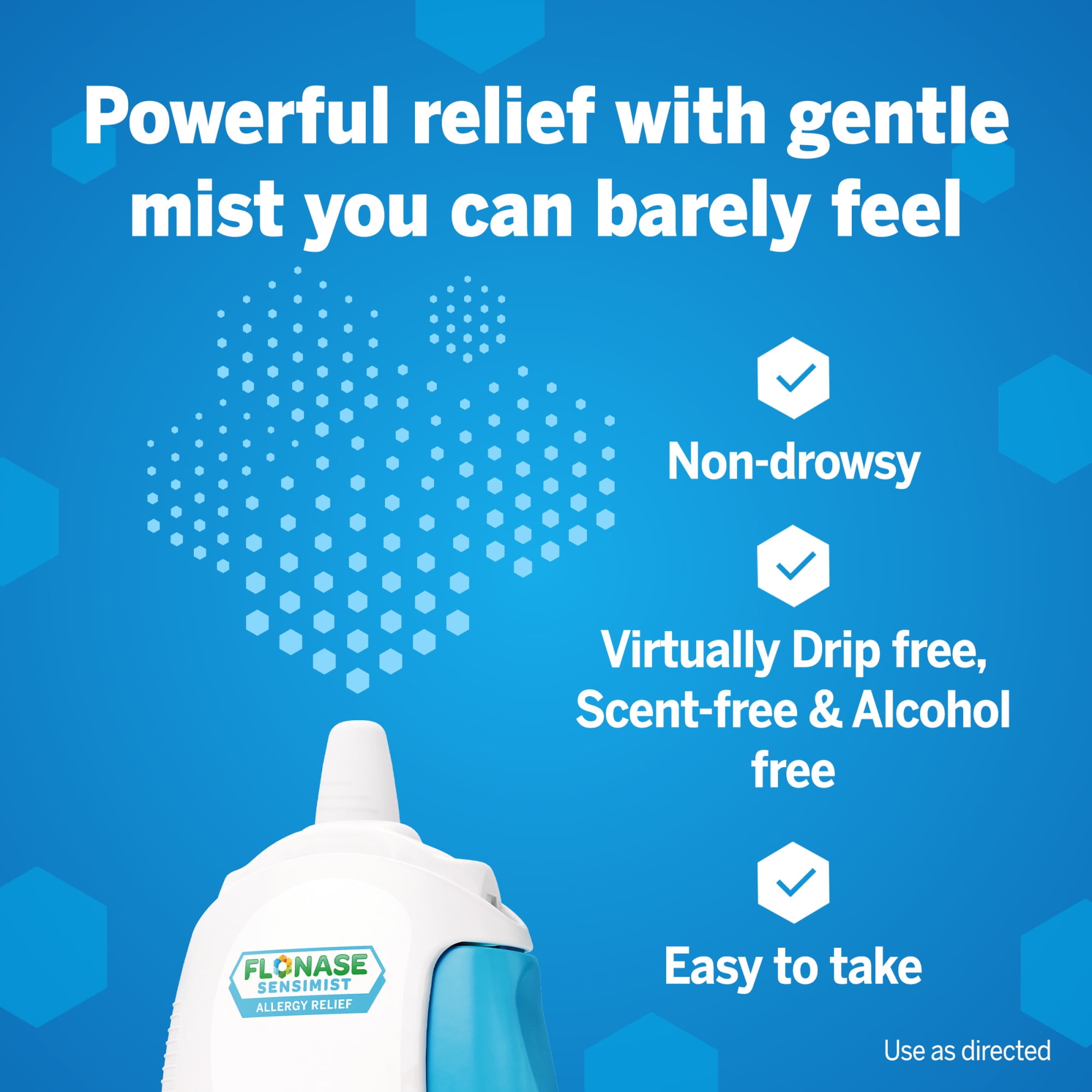 Flonase Sensimist Allergy Relief Spray, Non Drowsy Allergy Medicine, 120 Sprays, 3 Pack