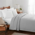 thumbnail image 3 of Host & Home Cotton Basketweave Bed Blanket, Lightweight, King Size 104x90, Light Gray, 3 of 6