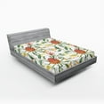 thumbnail image 2 of Ambesonne Floral Fitted Sheet, Australian Banksia Botanical, Full Size, Laurel Green Multicolor, 2 of 5