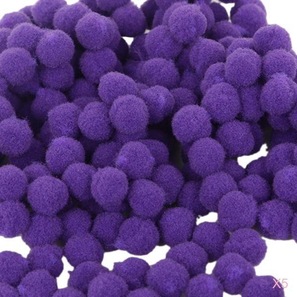 500 piezas colores vibrantes pompones pequeños para manualidades suaves 18 mm negro Púrpura Sunnimix Craft Pom Poms