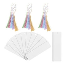 HOMEMAXS  15 Sets DIY Blank Page Marker Delicate Acrylic Bookmark with Tassel Markers Student
