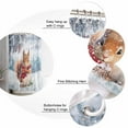 thumbnail image 6 of Christmas Squirrel, Waterproof Fabric Shower Curtain, Forest Snowflake Pine Tree Watercolor Shower Curtain for Bathroom Curtains Bathtubs Hotel Washable Shower Curtains with 12 Hooks Standard 66x72, 6 of 6