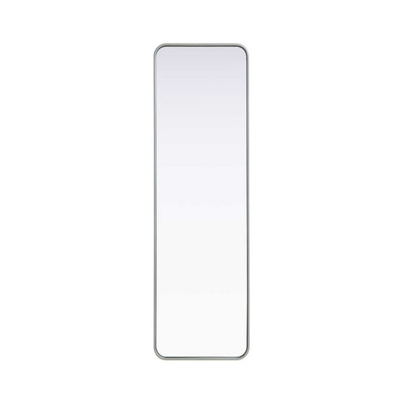 Elegant D?cor Contour Metal Rectangle Mirror 18x60 in Silver