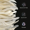 thumbnail image 2 of Uxcell Rooster Feather Trim Fringe, 2 Yards 10-12" Natural Fluffy Feather Trim for Crafting [White], 2 of 7
