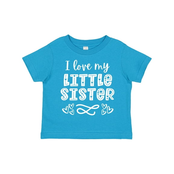 Inktastic I Love My Little Sister with Hearts Boys or Girls Toddler T-Shirt