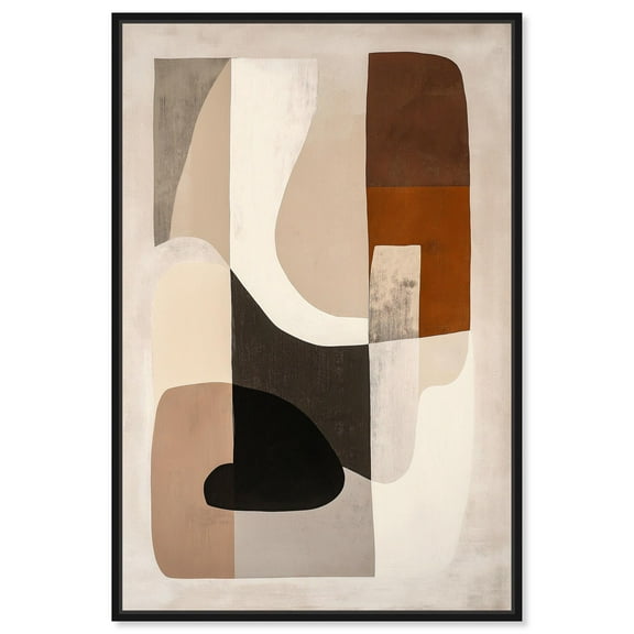 Intuition's Palette III Canvas Midcentury Boho Art by Art Remedy, Black Frame, 10 x 15