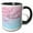 Black/White, variant on 3drose, Pink Asia Cherry Blossom Spring Sakura Flower Blossom, 11oz Two-tone Green Mug