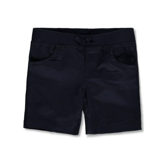 French Toast Girls School Uniform Pull-On Tie Front Stretch Twill Shorts, Sizes 4-20 & Plus