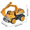 thumbnail image 2 of Gqtwoy Oversized Excavator Engineering Truck Toy for Kids, Yellow Bulldozer with Movable Arm, No Batteries Needed, Sand Digging Educational Toy for Boys and Girls, Indoor and Outdoor Play, 2 of 8