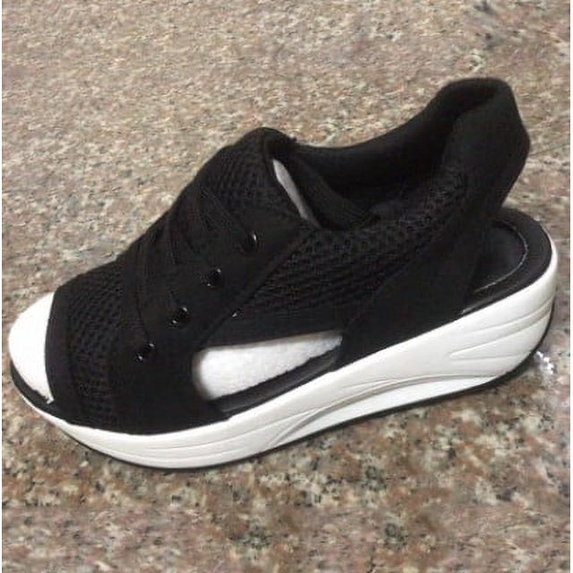 XIHAHA, sandalias de verano para mujer, zapatos Canusal de Boca de pescado, zapatillas de deporte sólidas para mujer, nuevos zapatos informales de malla para niñas, zapatillas