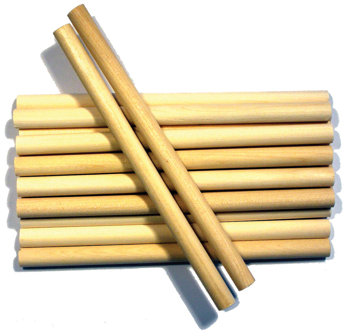 Wood Craft Dowels 6"Natural 3/8" 10/Pkg