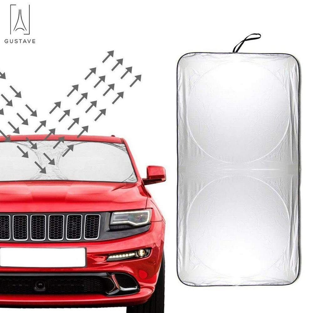 GustaveDesign Windshield Sun Shade Heat Block & UV Protection for Car SUV Trucks Minivan
